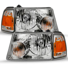 ANZO 111484 ANZO 2001-2011 Ford Ranger Crystal Headlight Chrome w/Corner Lights (OE Replacement) - Image 2