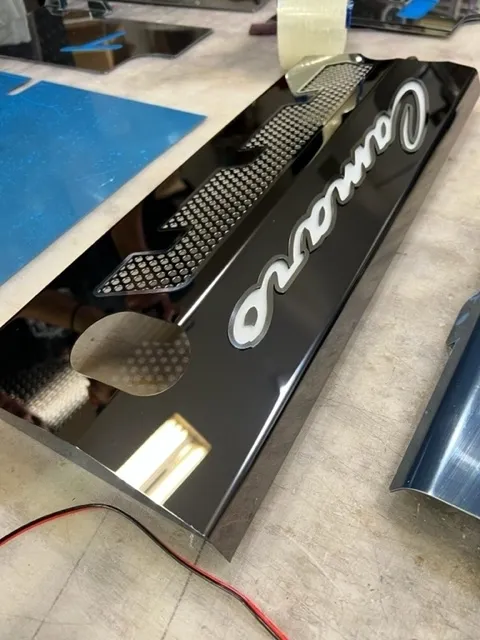Stainless 5 piece engine cover (Black finish)